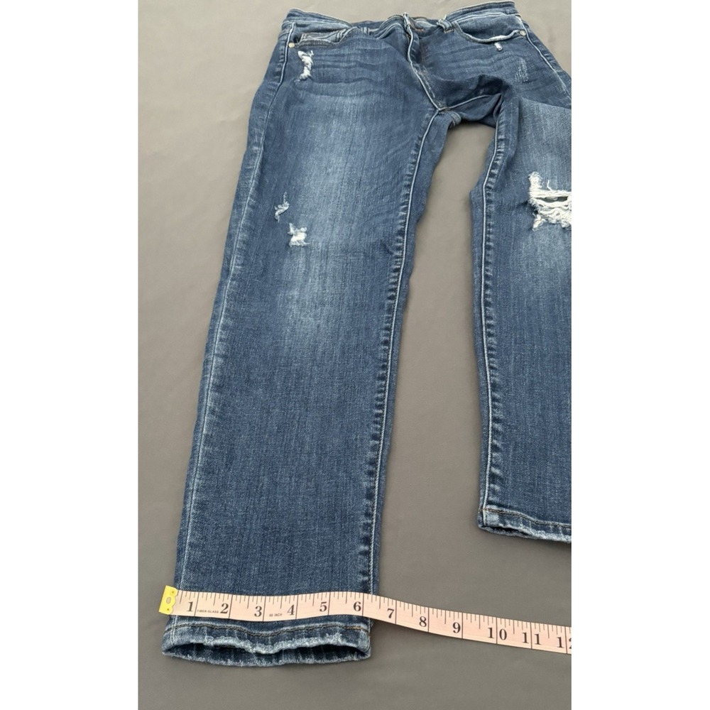 Judy Blue Jeans Women's 9/29 Slim Fit High Rise Distressed Dark Wash Stretch - Picture 7 of 10